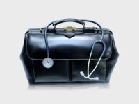 McFermoir Large dokterstas met dubbel voorvak Zwart