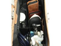 McFermoir compact, dokterstas, donkergroen met cognac, 40 x 23 x 25 cm.