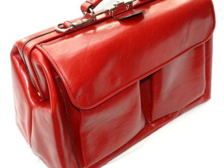 McFermoir dokterstas large, rood, 2 voorvakken en extra ritsvak,