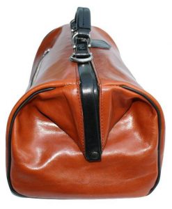 McFermoir compact, dokterstas, cognac met zwart, 40 x 23 x 25 cm.