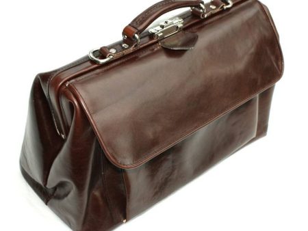 McFermoir dokterstas, donkerbruin, groot met 1 groot A4 voorvak en extra ritsvak