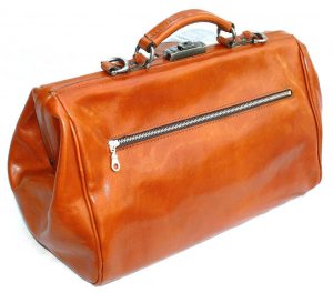 McFermoir compact, dokterstas, cognac, 40 x 23 x 25 cm.