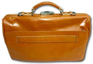 McFermoir 3 vaks laptop-dokterstas oker met trolley band
