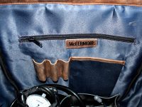 McFermoir Visiterugtas zipper met uitneembare vakverdeling Bruin