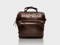 McFermoir Visiterugtas zipper Donkerbruin