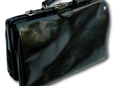 McFermoir 3 vaks Laptop-dokterstas met trolley band Zwart