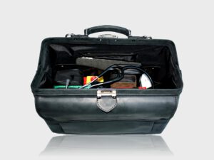 McFermoir dokterstas Eco Medium met voorvak en ritsvak Charcoal - Afbeelding 9
