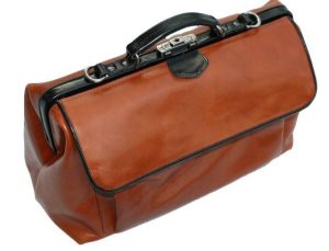 McFermoir dokterstas Large met A4 vak en ritsvak Cognac met zwart