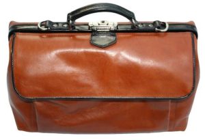 McFermoir dokterstas Large met A4 vak en ritsvak Cognac met zwart