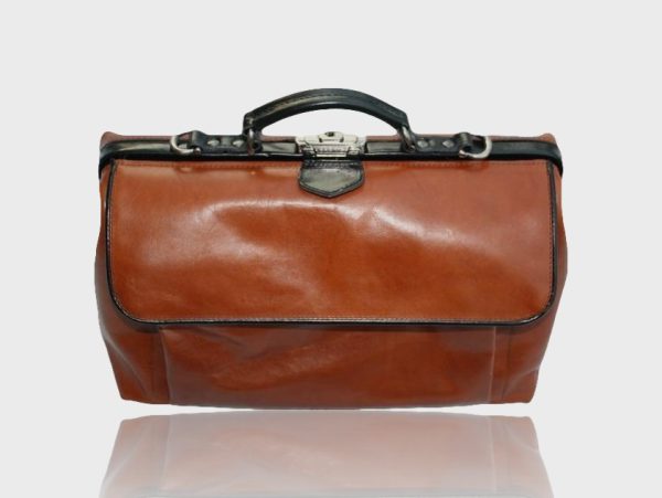McFermoir dokterstas Large met A4 vak en ritsvak Cognac met zwart