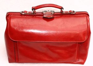 McFermoir dokterstas Large met A4 voorvak en ritsvak Rood