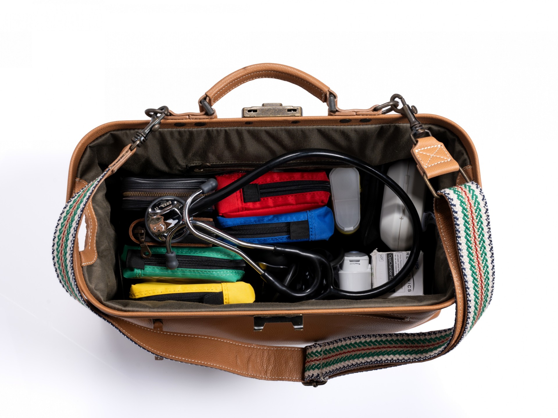 McFermoir dokterstas FA3016 Fashion A4 Camel met extra schouderriem - Afbeelding 8