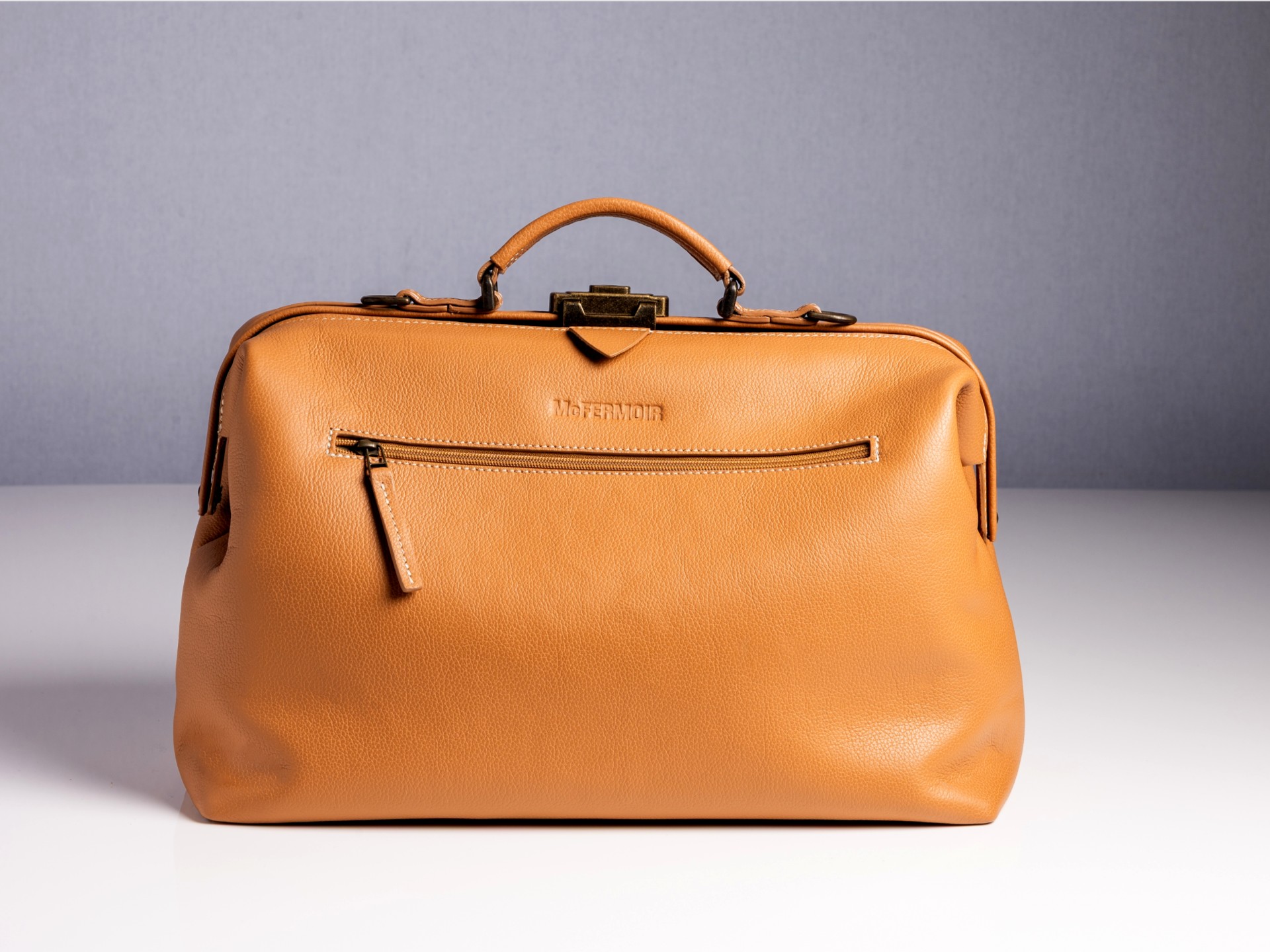 McFermoir dokterstas FA3016 Fashion A4 Camel met extra schouderriem - Afbeelding 2