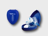 Beademingsmasker met anti-bacterieel filter in pocket box