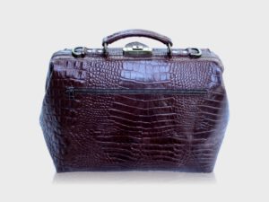McFermoir dokterstas medium met voorvak bruin met croco-print - Afbeelding 4
