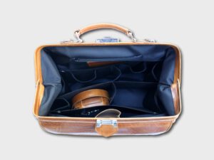 McFermoir dokterstas medium met voorvak vintage cognac K34 - Afbeelding 12