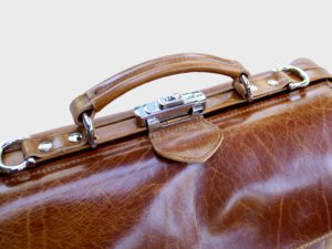 McFermoir dokterstas medium met voorvak vintage cognac K34 - Afbeelding 13