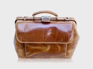 McFermoir dokterstas medium met voorvak vintage cognac K34 - Afbeelding 14