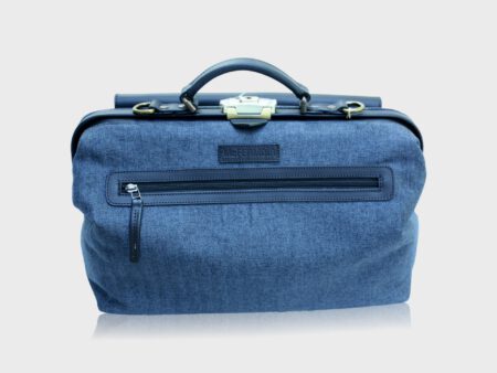 McFermoir dokterstas A4 Tweed Blauw