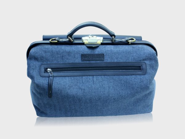 McFermoir dokterstas A4 Tweed  Blauw