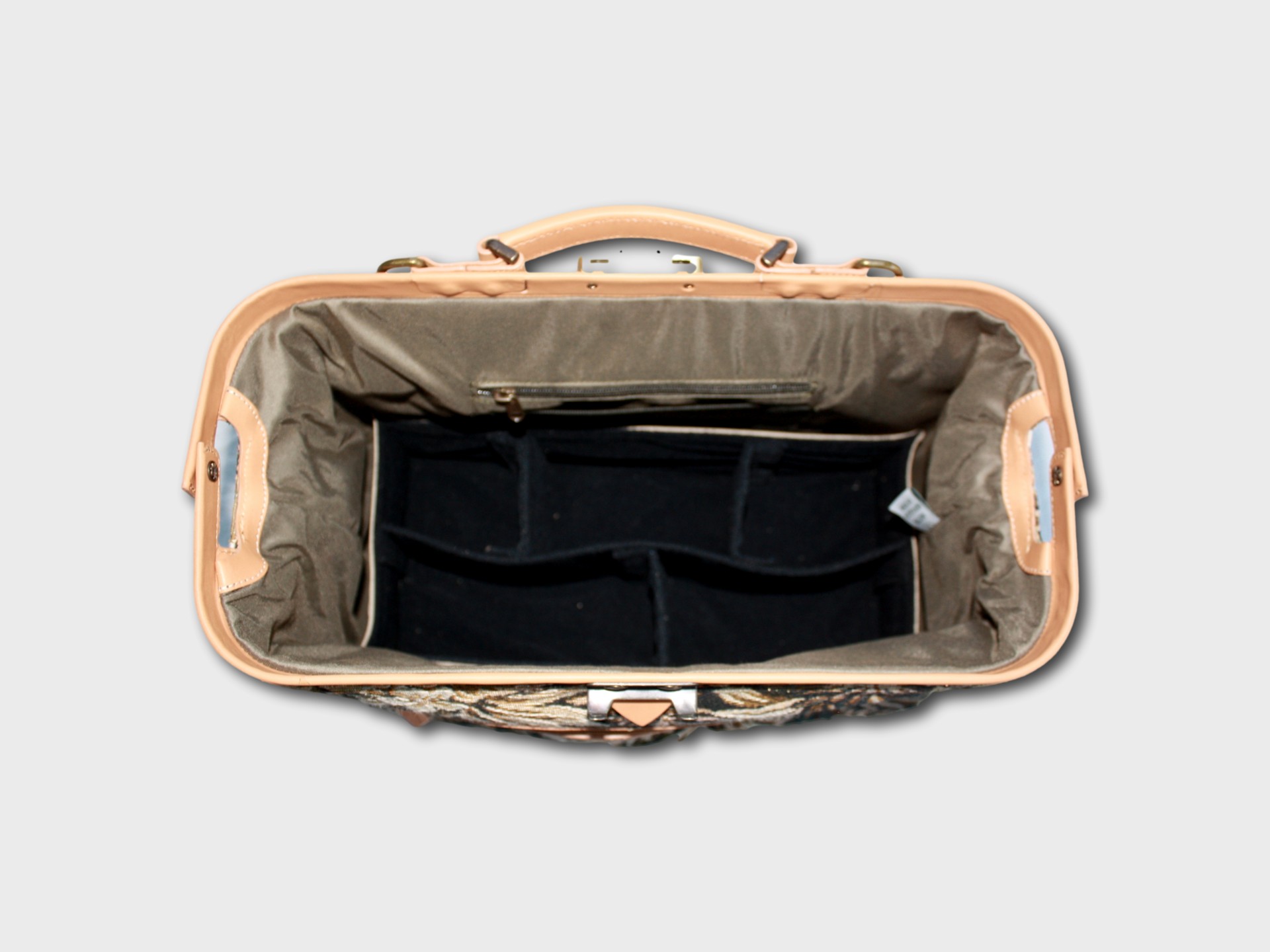 McFermoir dokterstas A4 Gobelin met lederen boord - Afbeelding 8