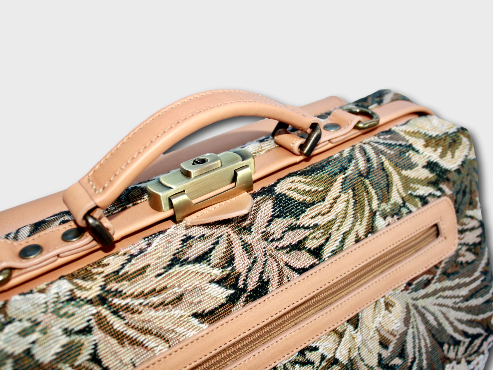 McFermoir dokterstas A4 Gobelin met lederen boord - Afbeelding 2