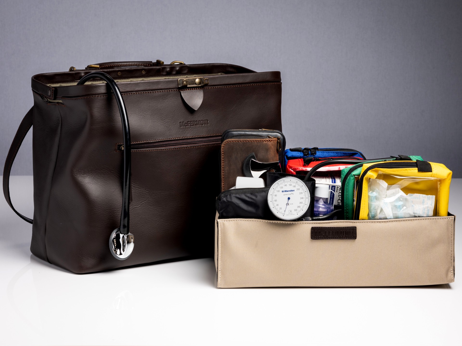 McFermoir dokterstas A4 Wout 133014 Dark Brown - Afbeelding 6